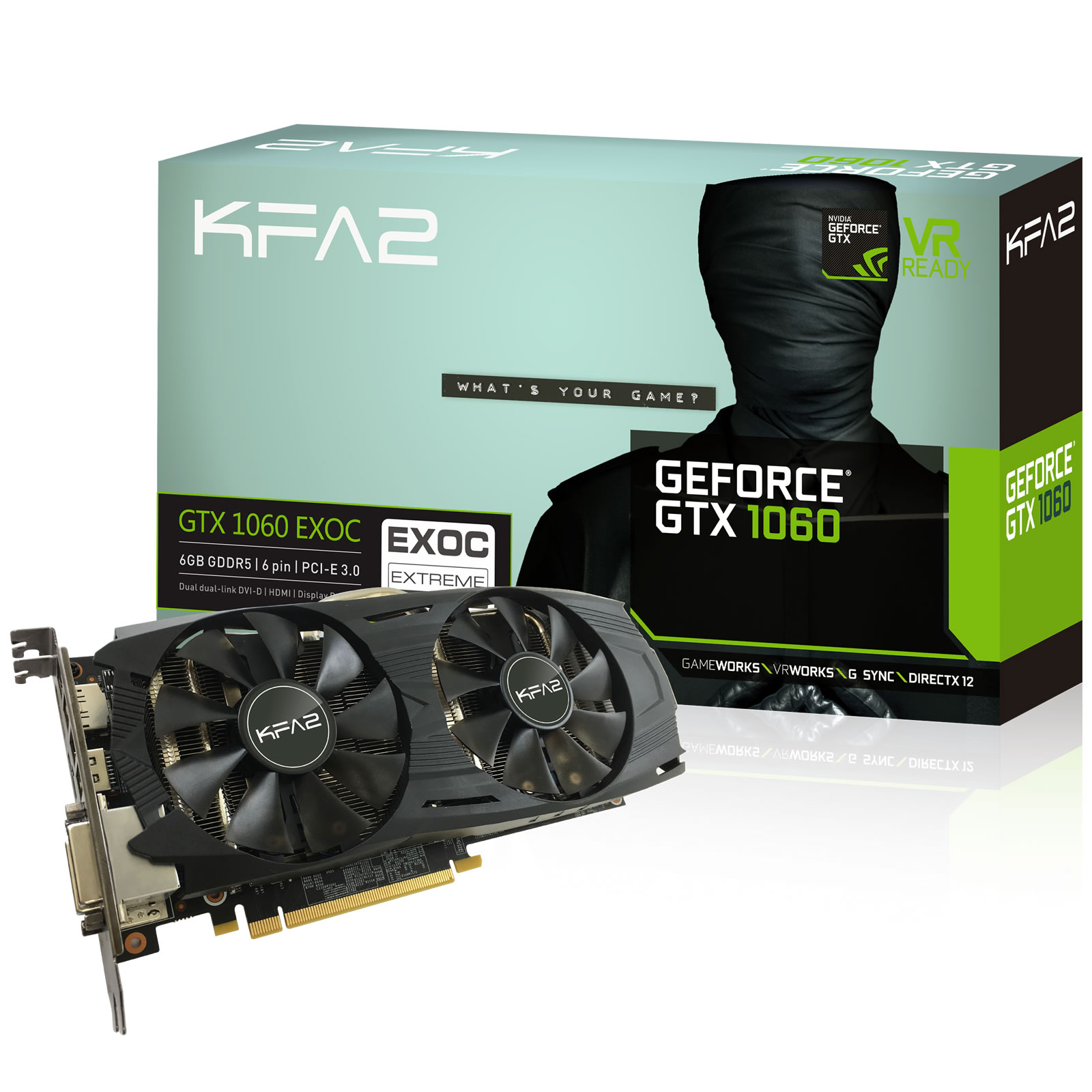 KFA2 - KFA2 GeForce GTX 1060 EX OC 6144MB GDDR5 PCI-Express Graphics Card