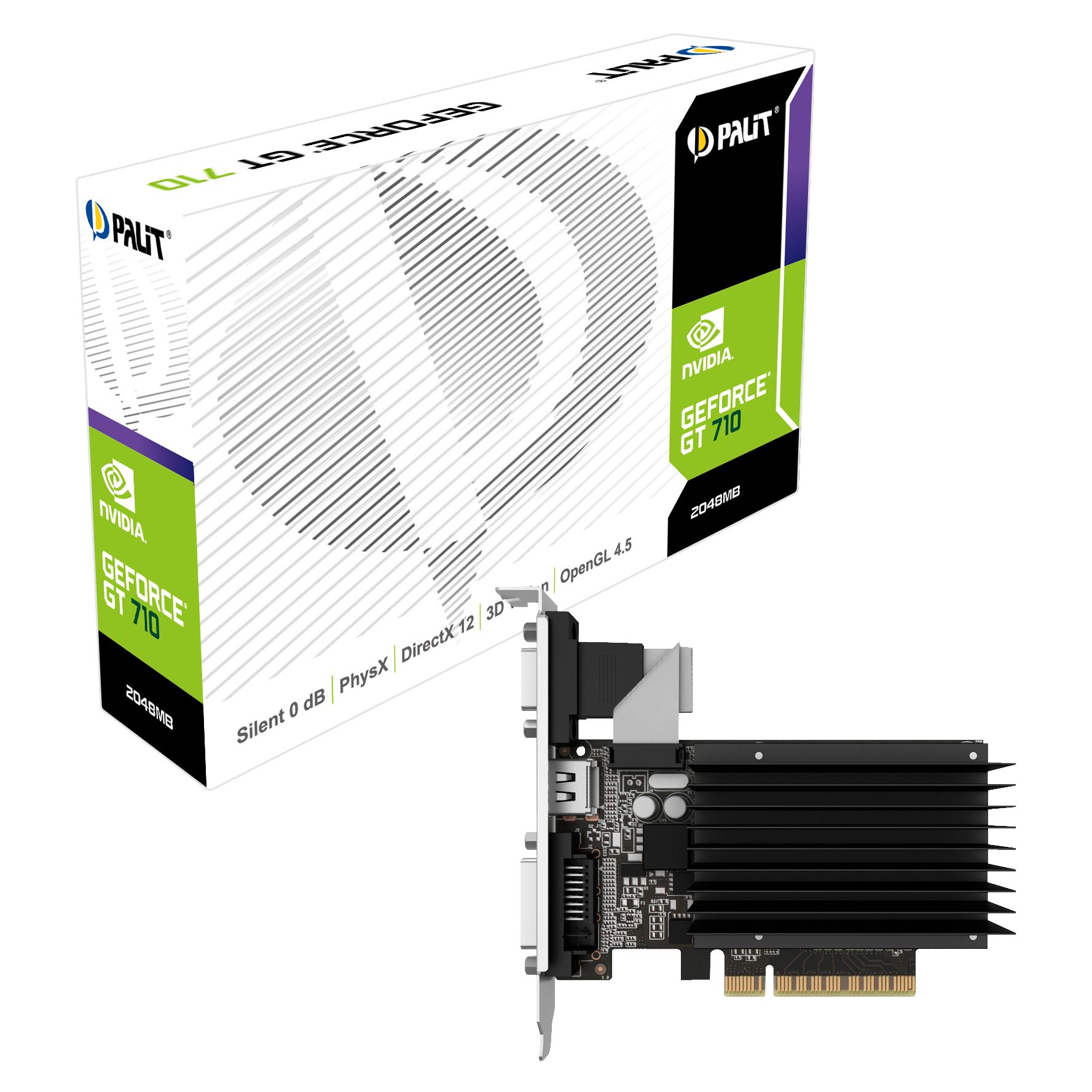 Palit - Palit GeForce GT 710 SILENT 2048MB GDDR3 PCI-Express Graphics Card