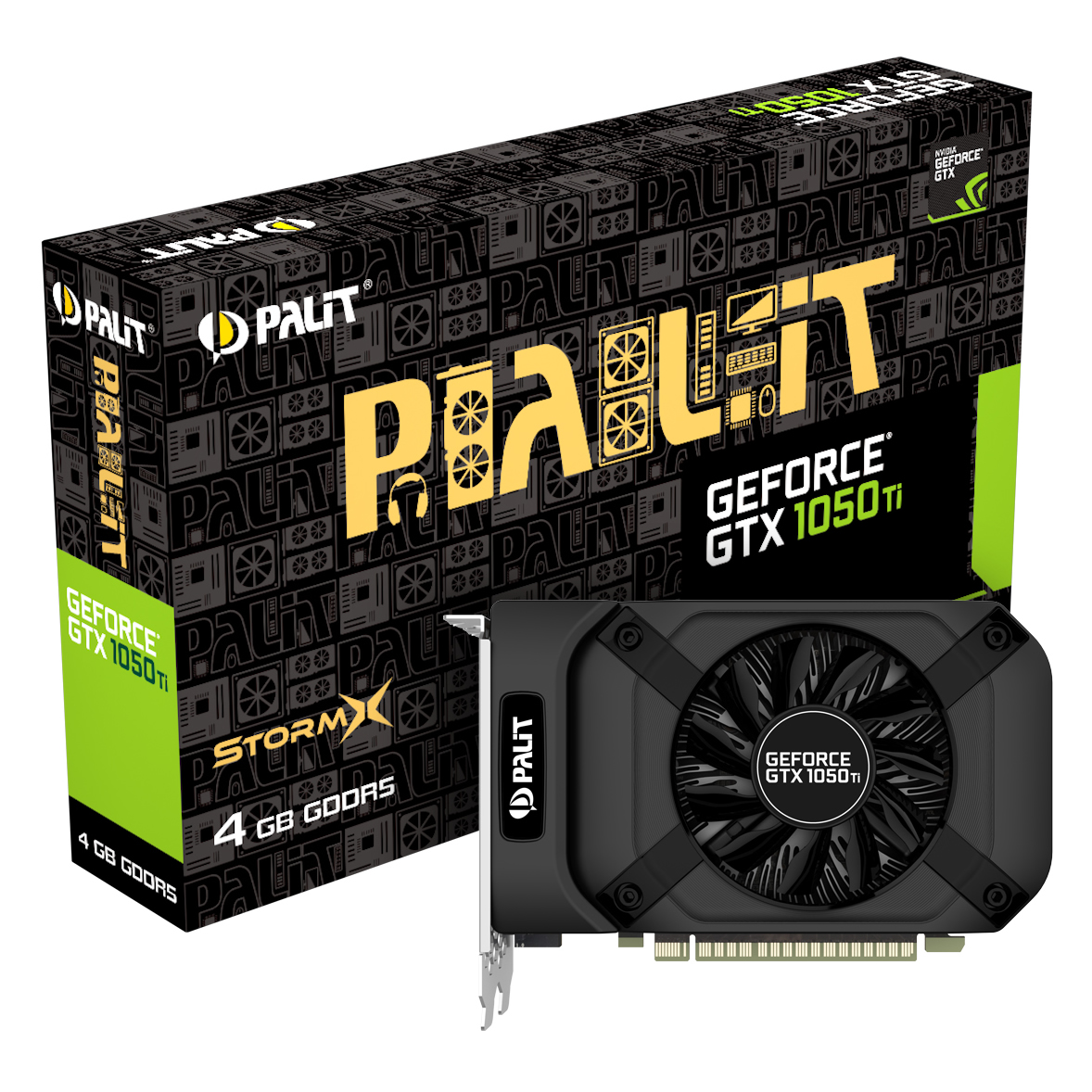 Palit - Palit GeForce GTX 1050Ti StormX 4096MB PCI-Express GDDR5 Graphics Card