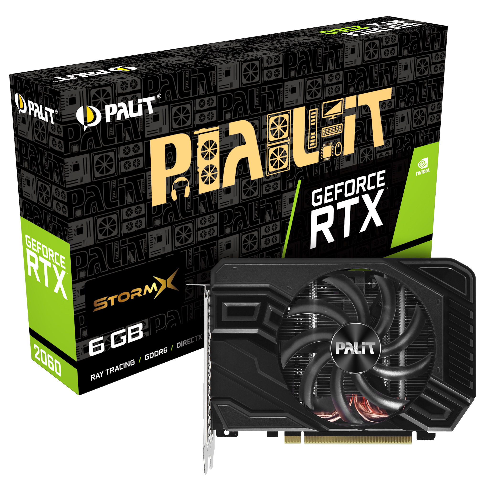 Palit - Palit GeForce RTX 2060 StormX 6144MB GDDR6 PCI-Express Graphics Card