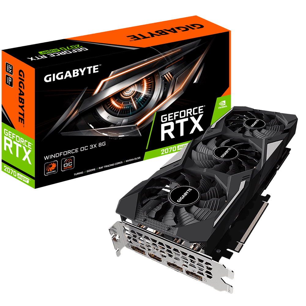 B Grade Gigabyte GeForce RTX 2070 SUPER WindForce OC 3X 8G 8192MB GDDR6 PCI-Express