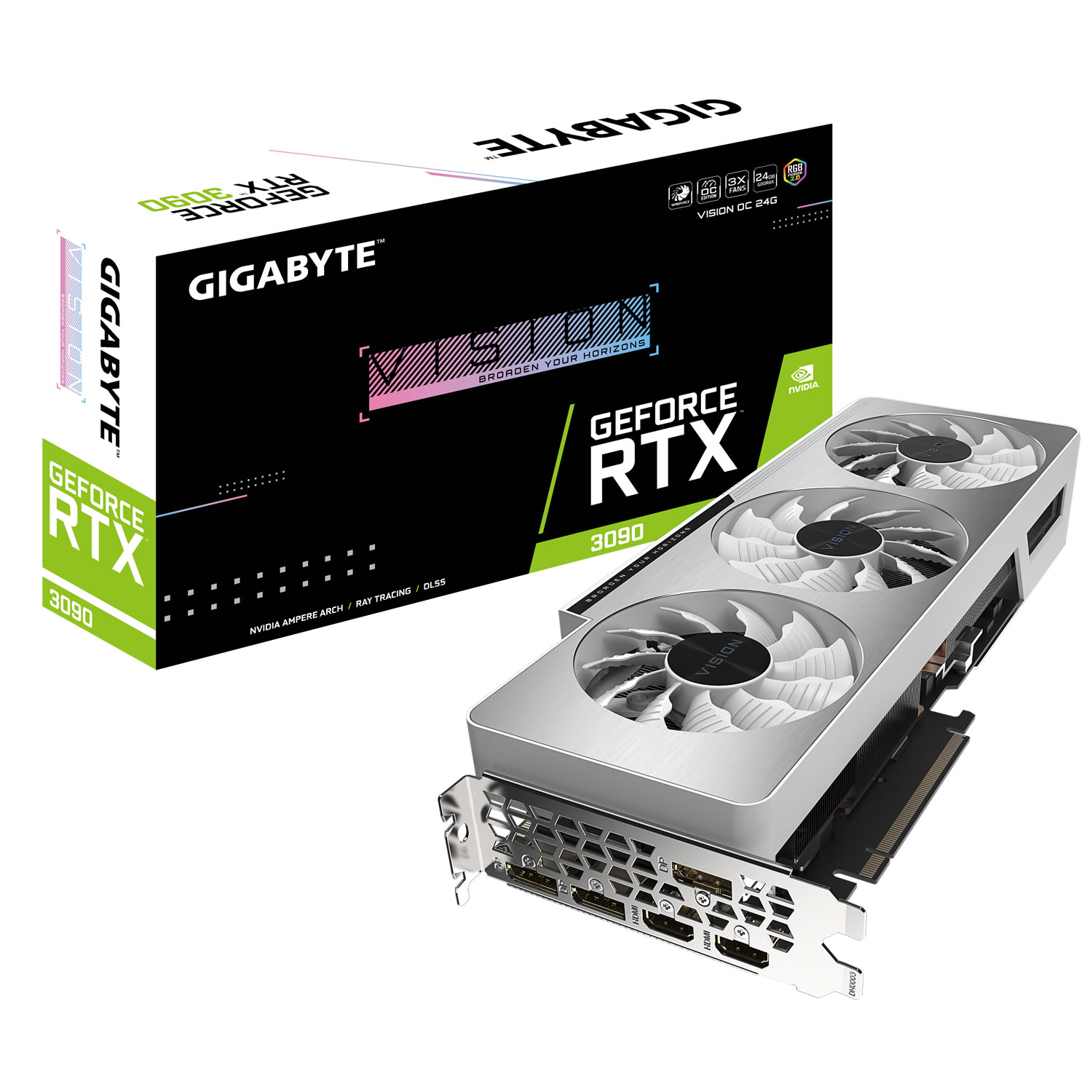 Gigabyte - Gigabyte GeForce RTX 3090 Vision OC 24GB GDDR6X PCI-Express Graphics Card