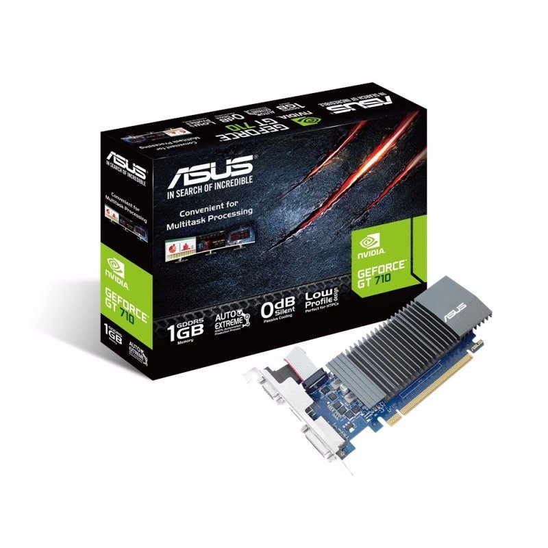 Asus - Asus GeForce GT 710 SILENT 1024MB GDDR3 PCI-Express Graphics Card