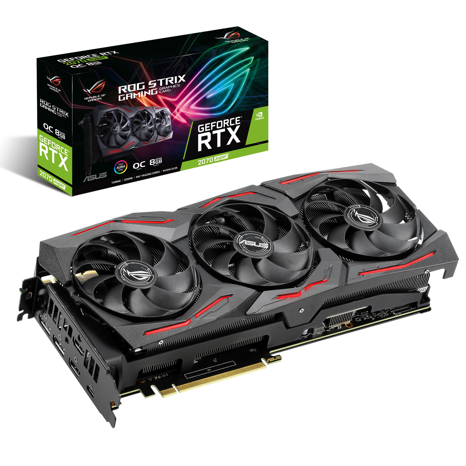 Asus - Asus GeForce RTX 2070 SUPER ROG Strix OC 8192MB GDDR6 PCI-Express Graphics 