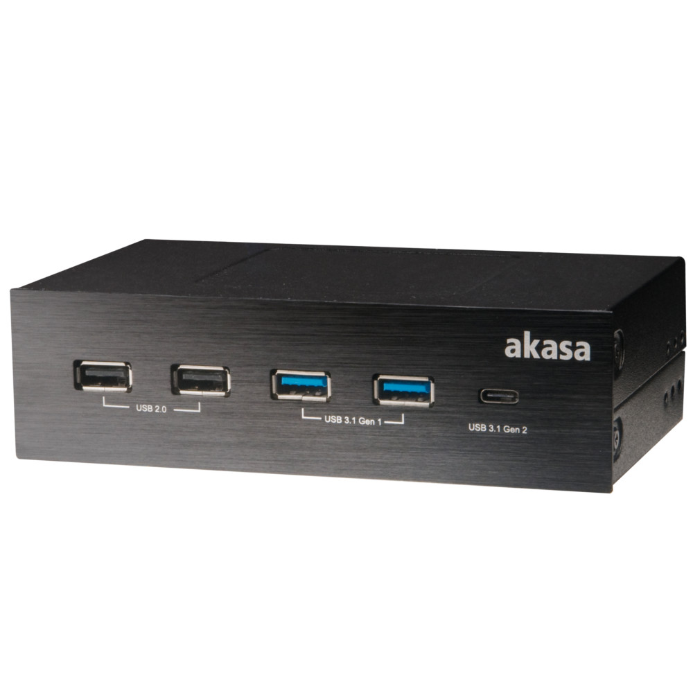 Akasa - Akasa Interconnect GX 5.25 Front Bay for USB 2.0 / 3.0 / 3.1