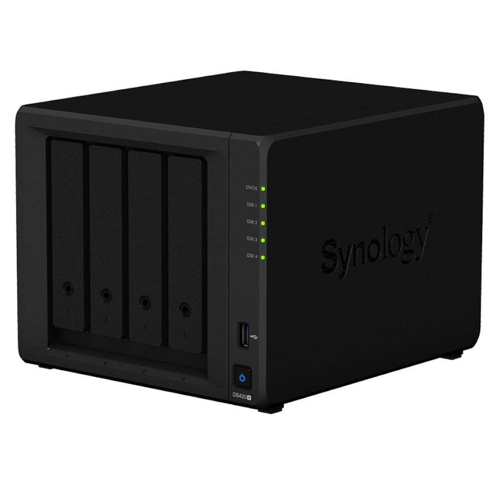 Synology - Synology Diskstation DS420 4 Bay Home and Office NAS Enclosure