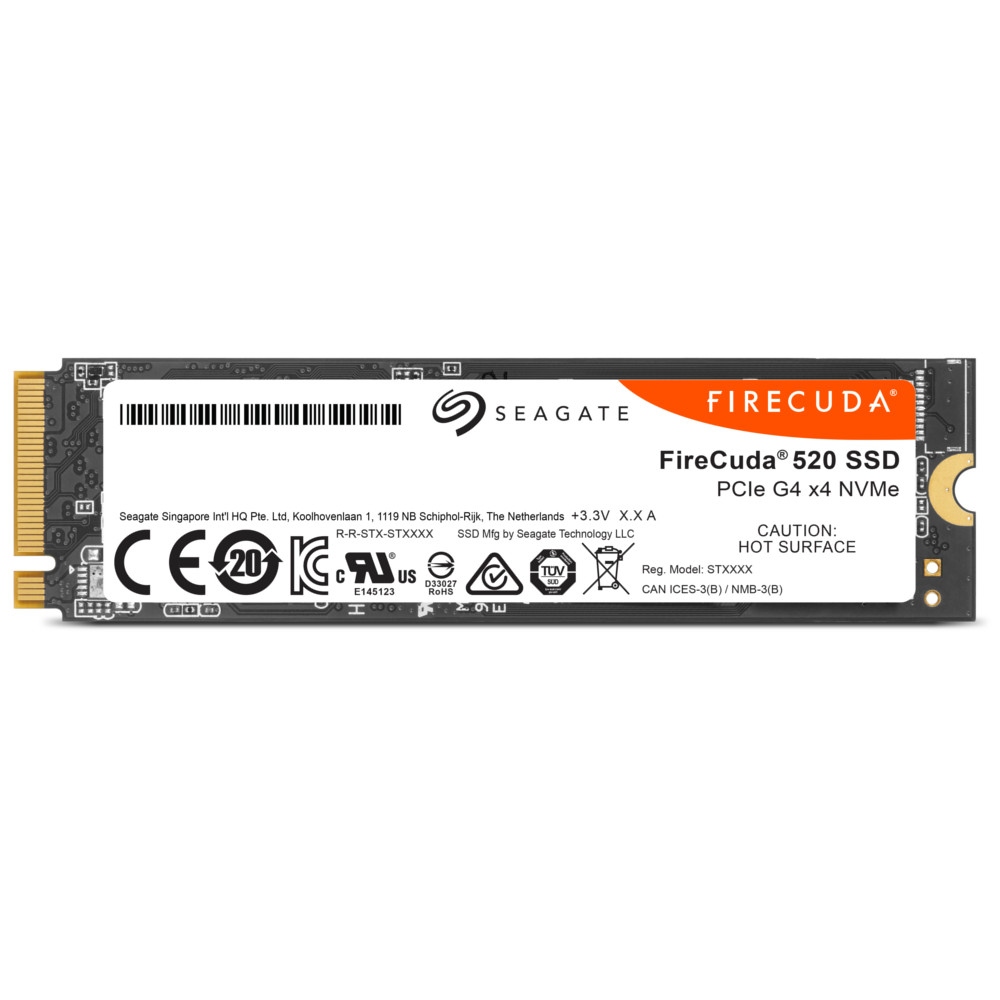 Seagate - Seagate FireCuda 520 1TB SSD PCIe Gen4 NVMe M.2 Solid State Drive (ZP1000GM