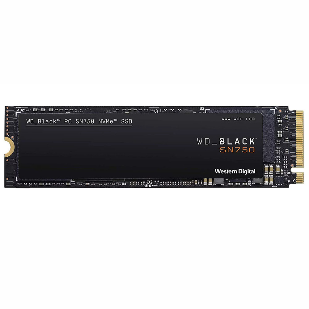 WD - WD Black 2TB SN750 M.2 2280 NVME PCI-E Gen3 Solid State Drive Includes Heat