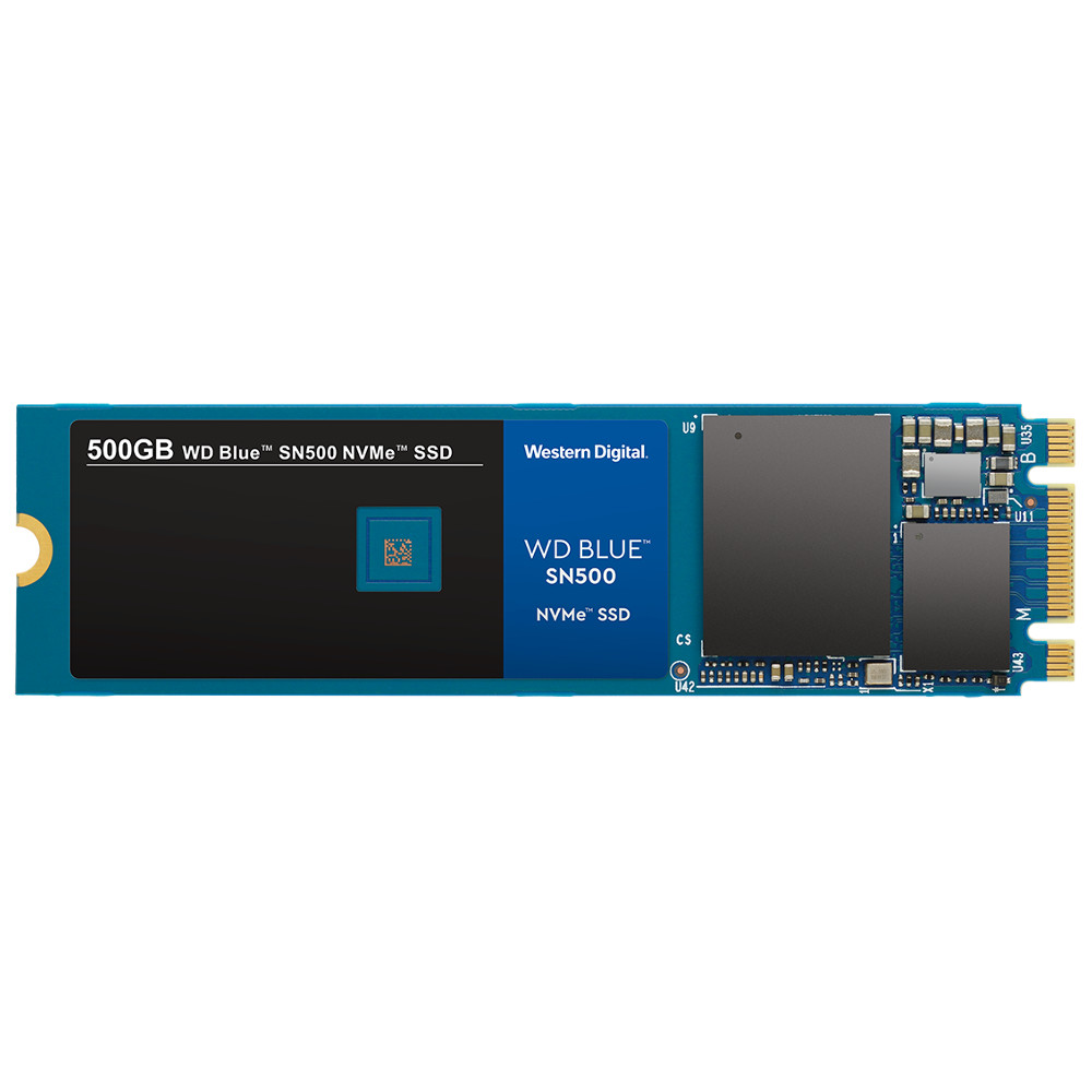 WD - WD Blue SN500 500GB NVMe M.2 2280 Solid State Drive (WDS500G1B0C)