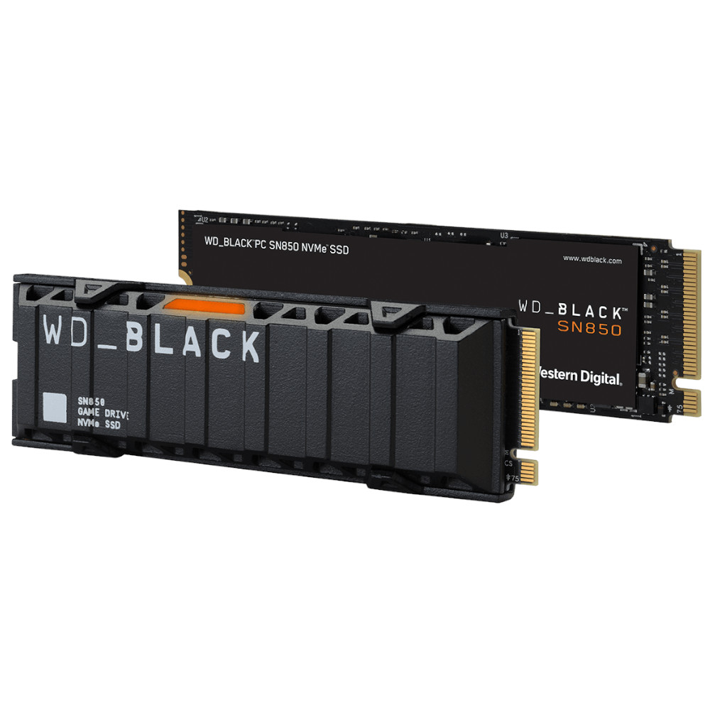WD - WD Black SN850 1TB SSD M.2 2280 NVME PCI-E Gen4 Solid State Drive RGB Heats