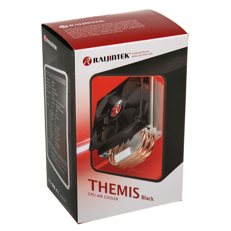 Raijintek - Raijintek Themis Black Heatpipe CPU Cooler PWM - 120mm