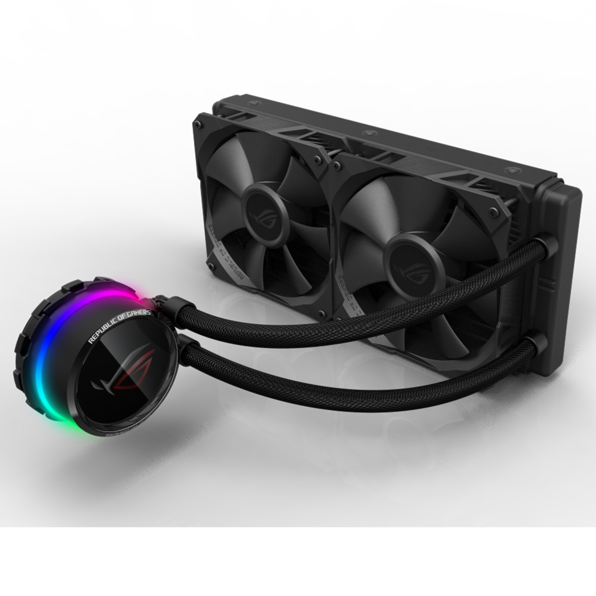 Asus - ASUS ROG Ryuo 240 Performance AIO CPU Liquid Cooler with OLED Display - 240