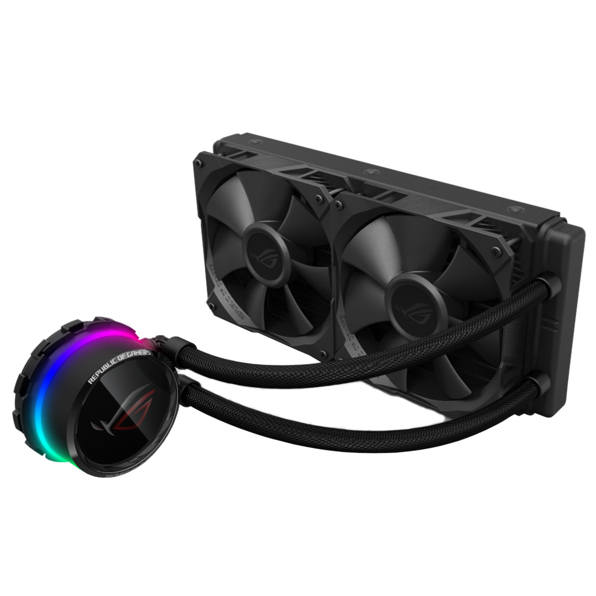Asus - ASUS ROG Ryuo 240 Performance AIO CPU Liquid Cooler with OLED Display - 240