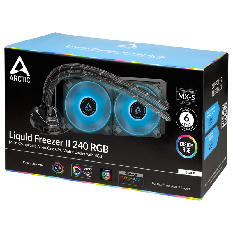Arctic - Arctic Liquid Freezer II RGB High Performance CPU Water Cooler - 240mm