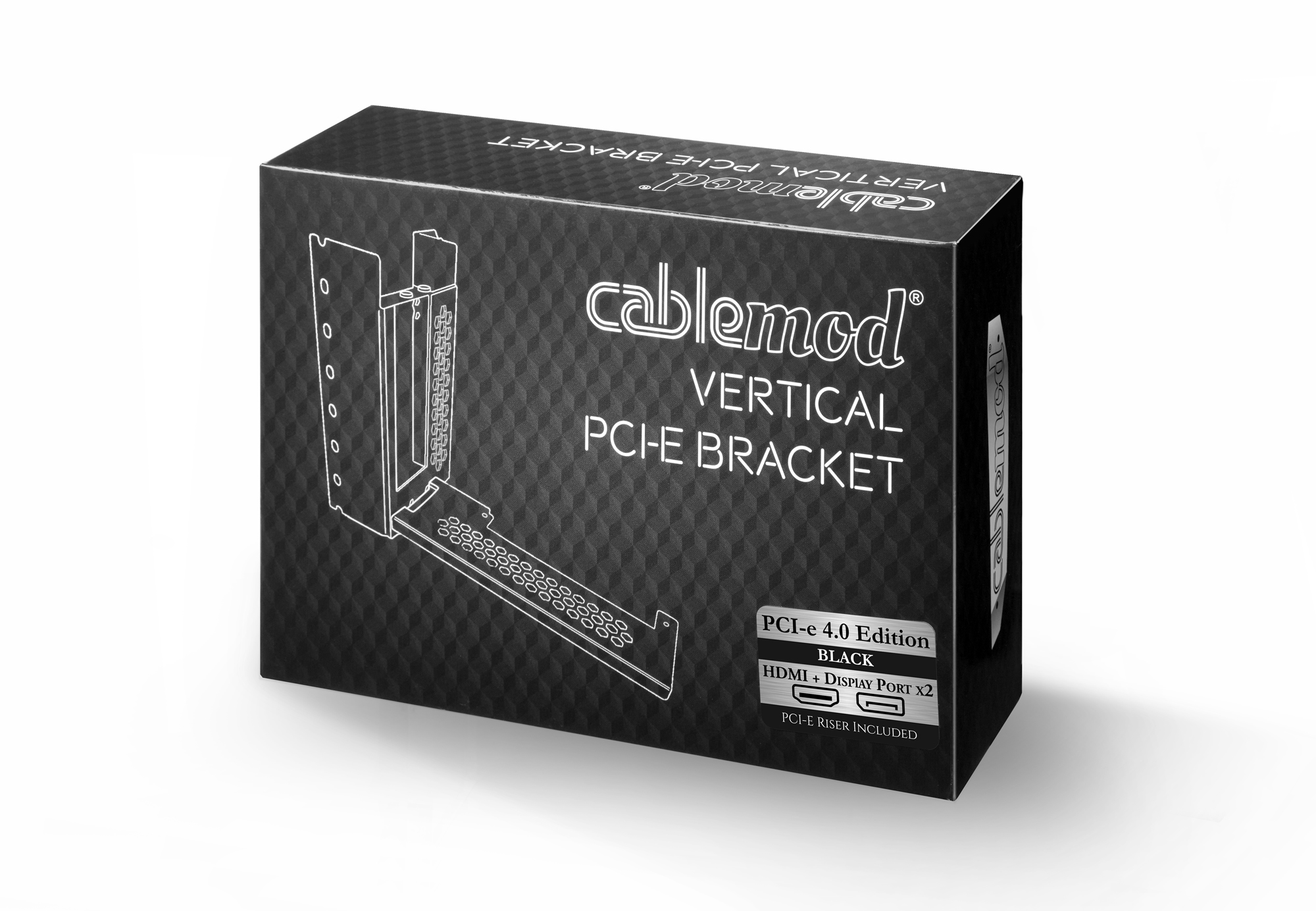 CableMod - CableMod Vertical PCIe 4.0 Bracket HDMI Adaptor and DisplayPort Cable