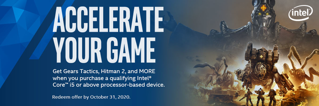 Intel free games Banner
