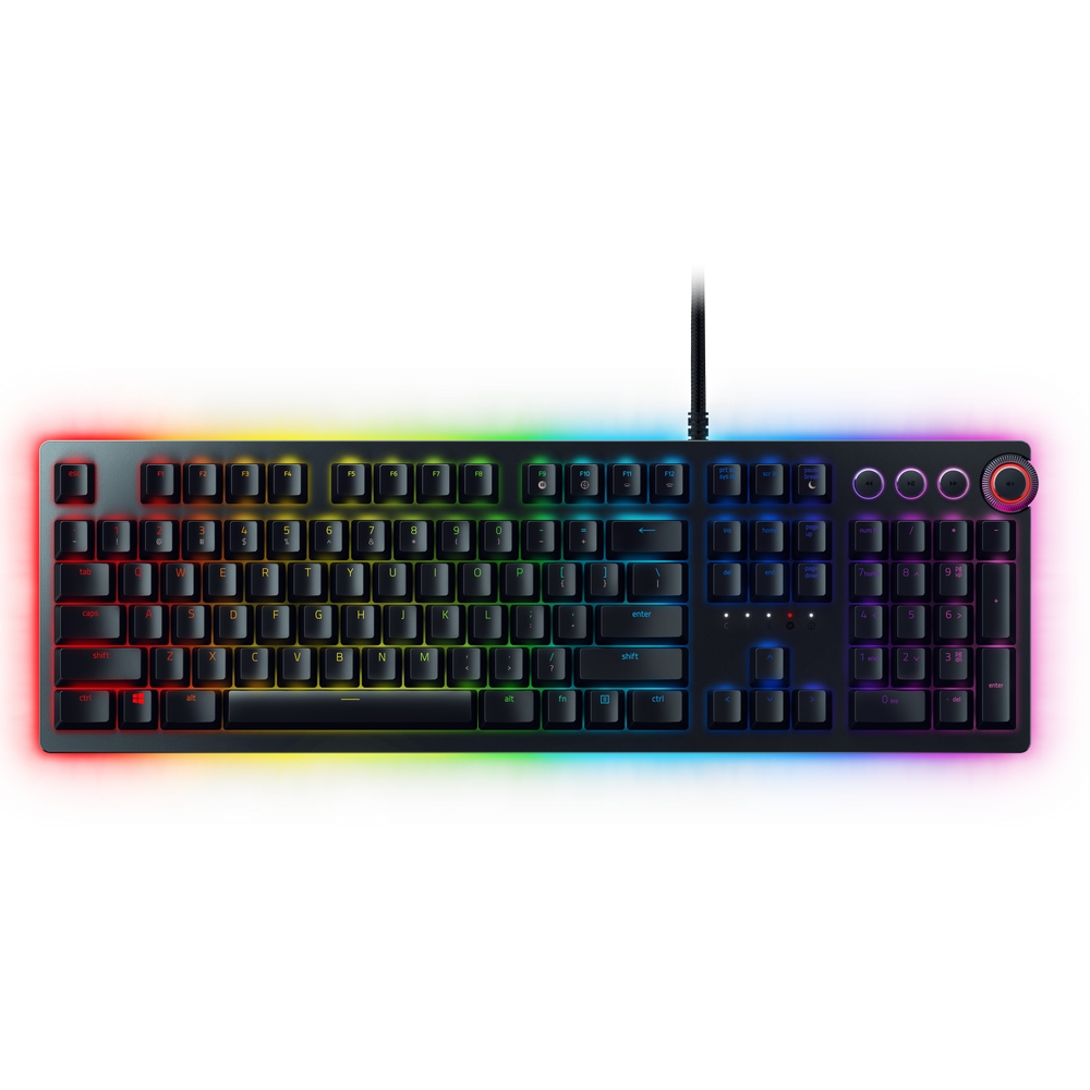 Razer Huntsman Elite RGB Chroma Mechanical Gaming Keyboard - Purple Switch,  UK (RZ03-01870300-R3W1) | OcUK
