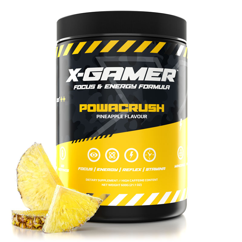 X-Gamer X-Tubz Powacrush (Pineapple Flavoured) Energy Formula - 600g