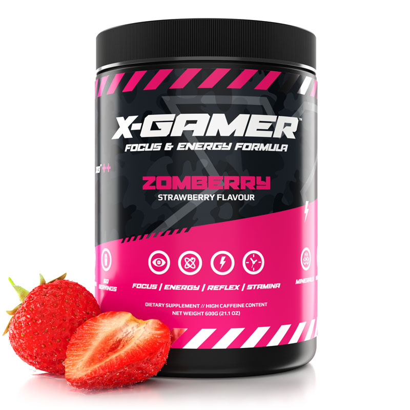 X-Gamer - X-Gamer X-Tubz Zomberry (Strawberry Flavoured) Energy Formula - 600g