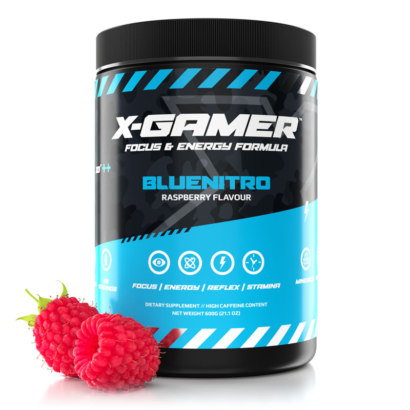 X-Gamer - X-Gamer X-Tubz Bluenitro (Raspberry Flavoured) Energy Formula - 600g