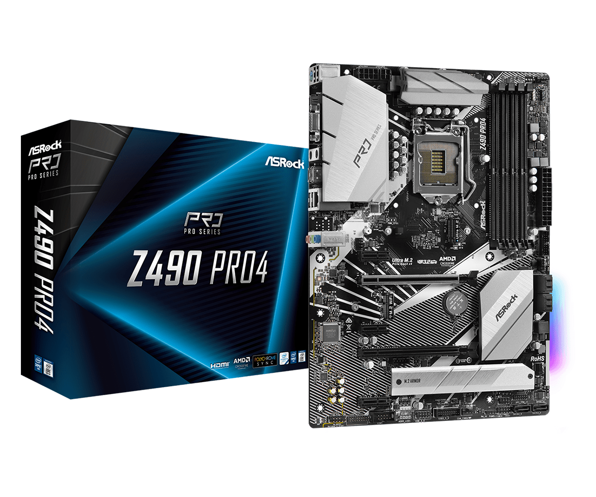 ASRock - Asrock Z490 Pro4 (Socket LGA 1200) DDR4 ATX Motherboard