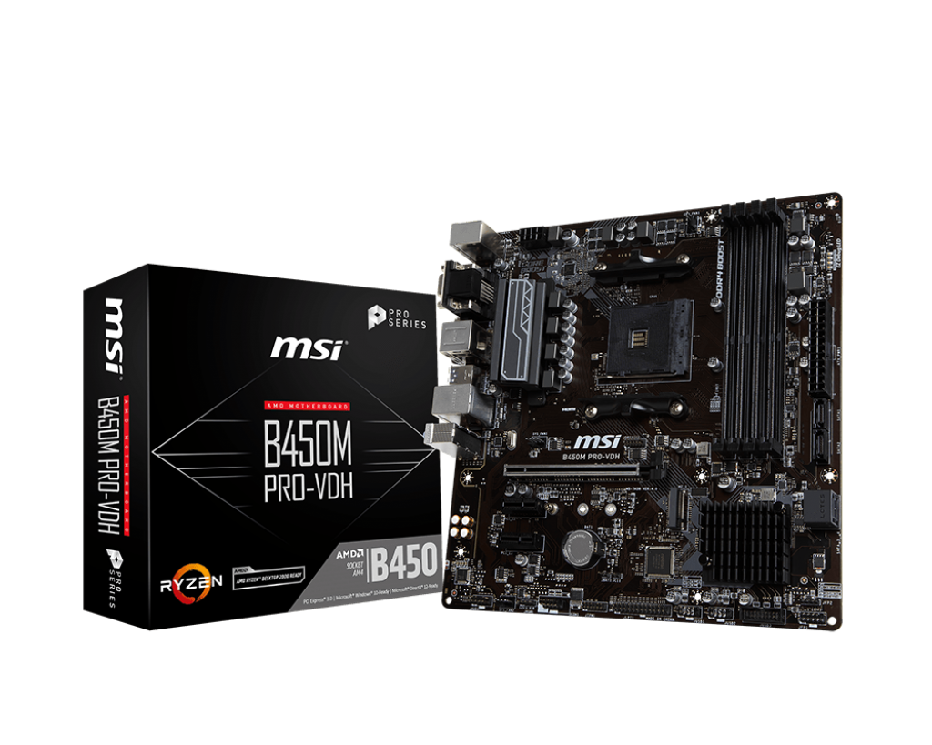 MSI - MSI B450M PRO-VDH Max (Socket AM4) DDR4 MATX Motherboard