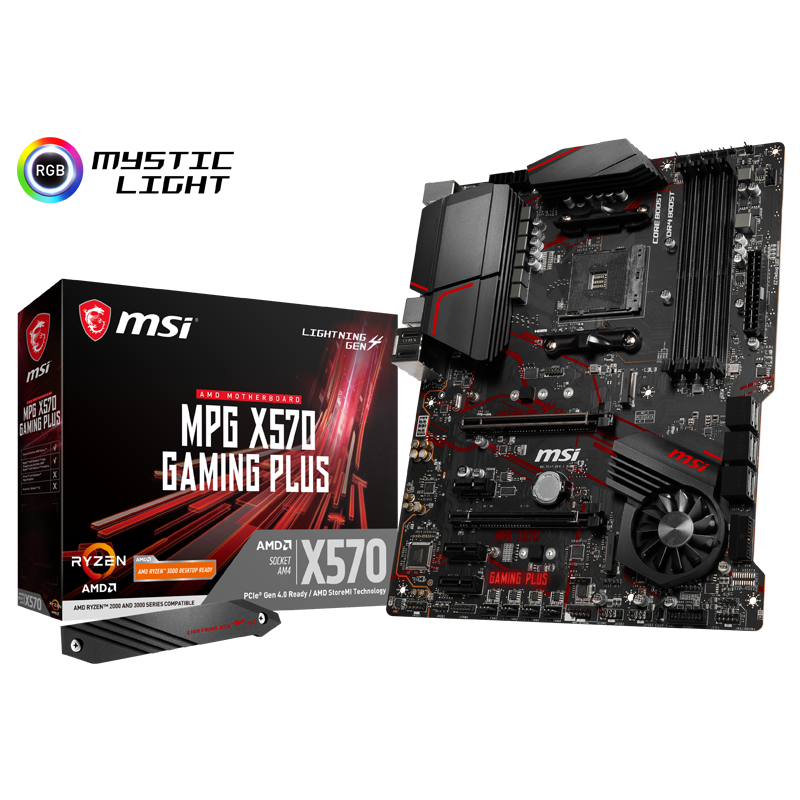 MSI - MSI MPG X570 Gaming Plus (AMD AM4) DDR4 X570 Chipset ATX Motherboard