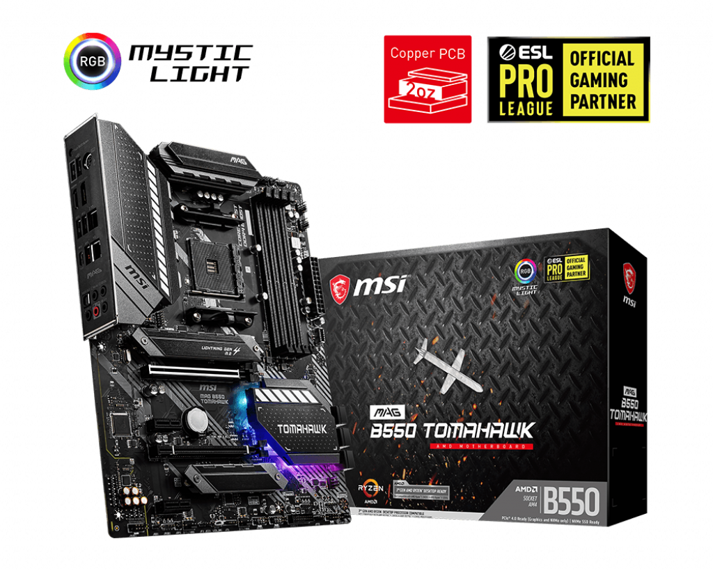 MSI MAG B550 Tomahawk (AMD AM4) B550 ATX Motherboard