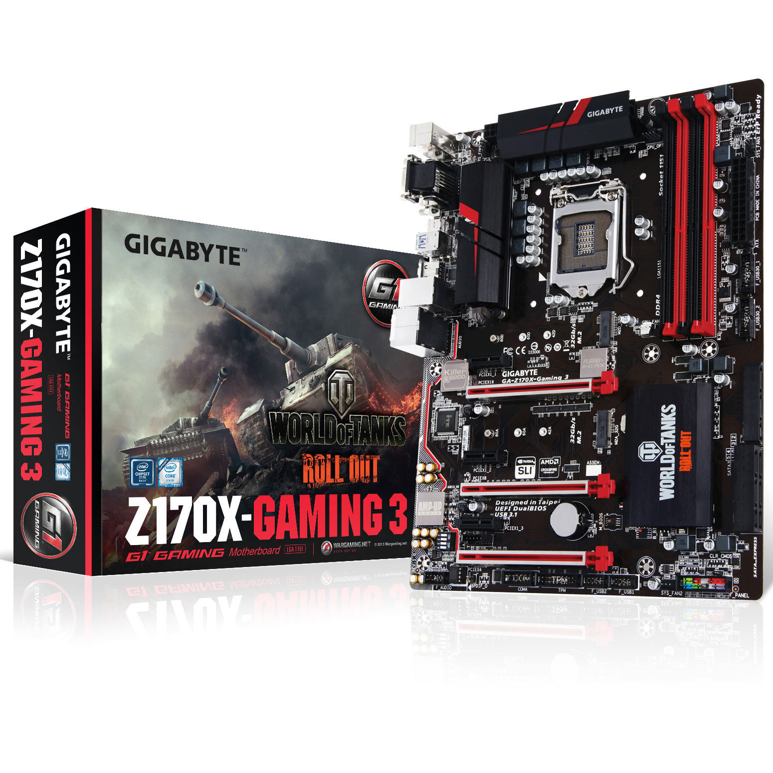 Gigabyte - Gigabyte GA-Z170X-Gaming 3 Intel Z170 (Socket 1151) DDR4 ATX Motherboard
