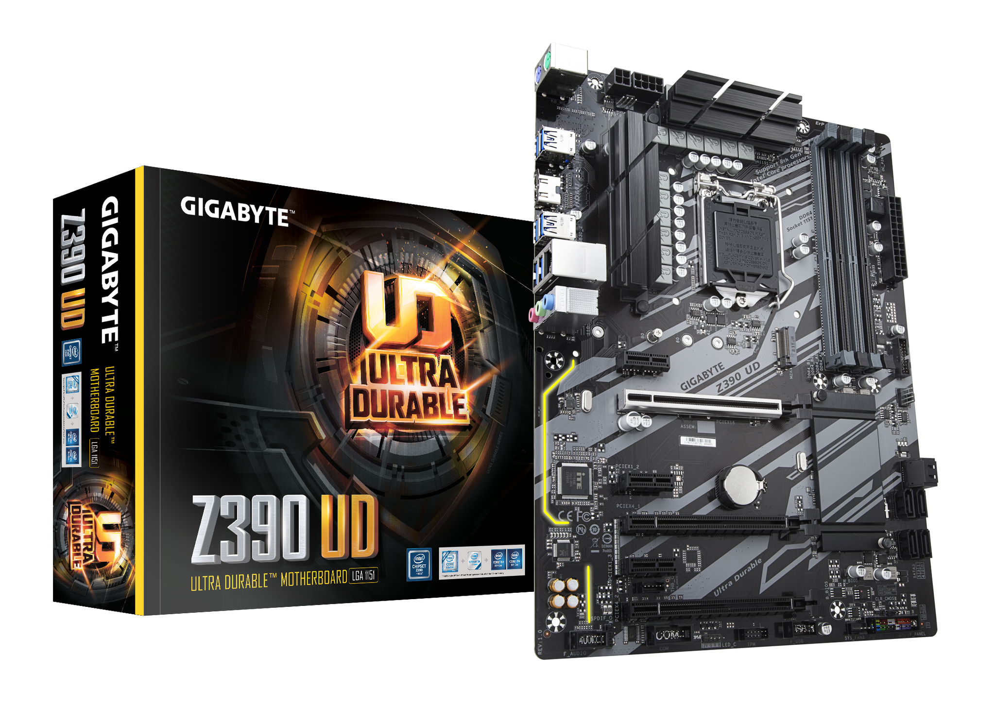 Gigabyte - Gigabyte Z390 UD Intel Z390 (Socket 1151) DDR4 ATX Motherboard