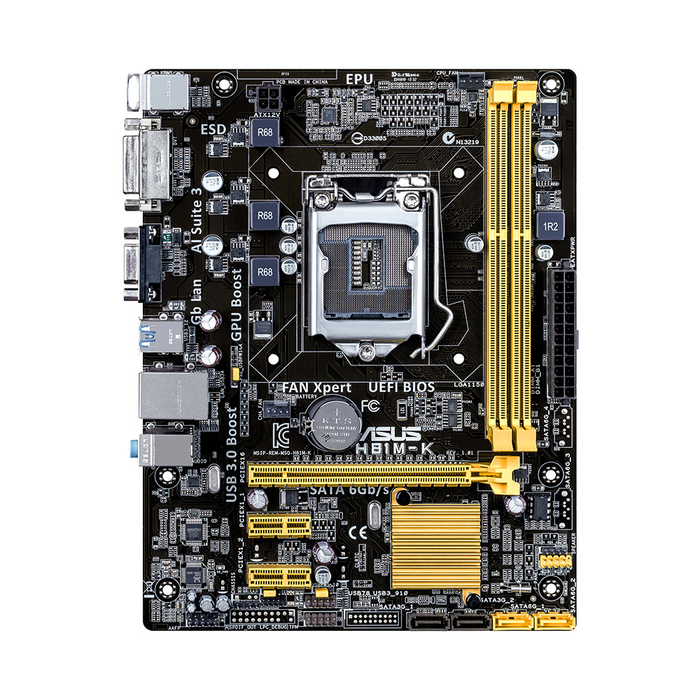 Asus - Asus H81M-K Intel H81 (Socket 1150) DDR3 Micro ATX Motherboard
