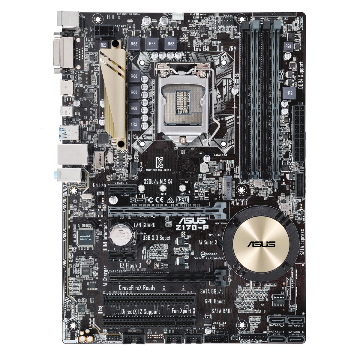 Asus - Asus Z170-P Intel Z170 (Socket 1151) DDR4 ATX Motherboard