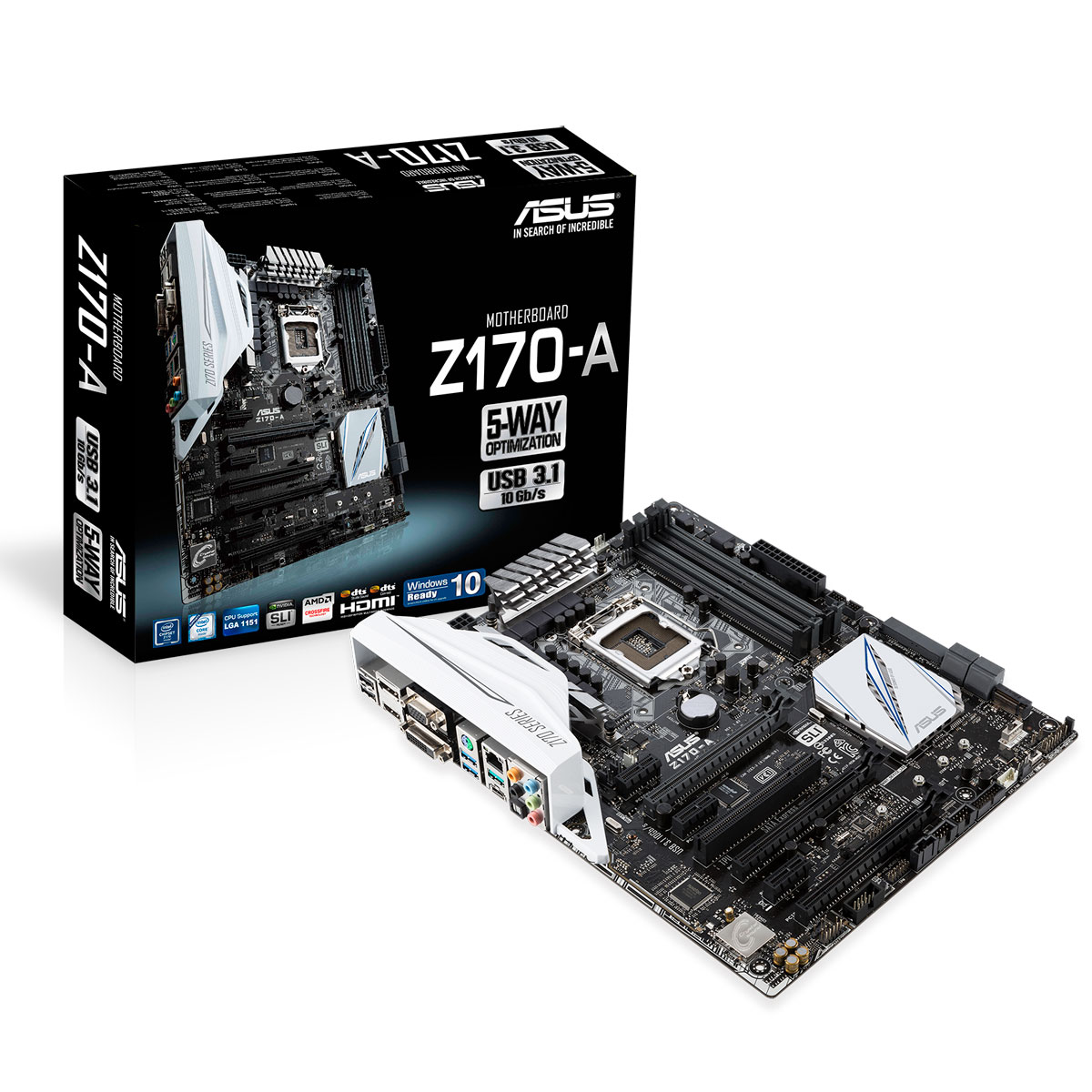 Asus - Asus Z170-A Intel Z170 (Socket 1151) DDR4 ATX Motherboard