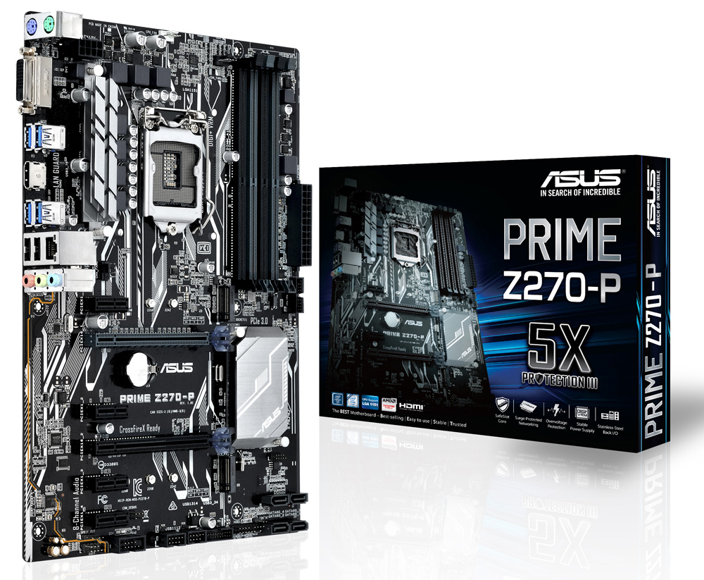 Asus - Asus Prime Z270-P Intel Z270 (Socket 1151) DDR4 ATX Motherboard