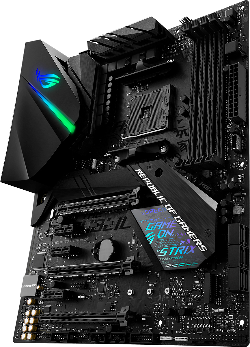 Asus - Asus ROG Strix X470-F Gaming AMD X470 (Socket AM4) DDR4 ATX Motherboard