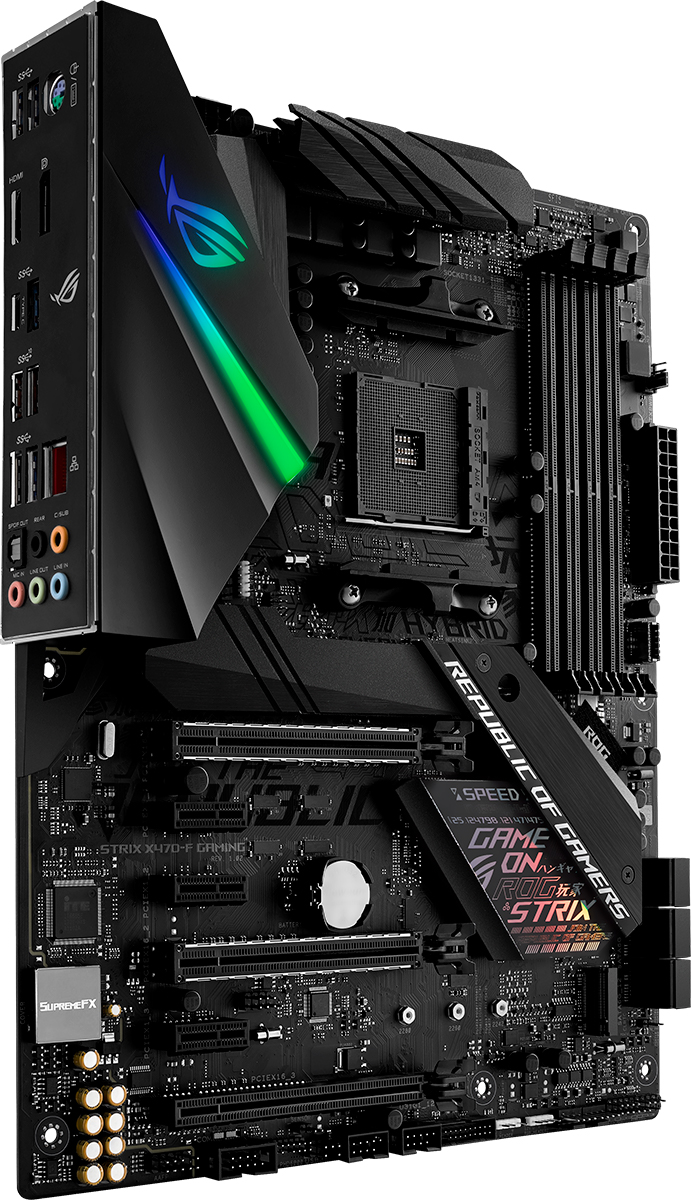 Asus - Asus ROG Strix X470-F Gaming AMD X470 (Socket AM4) DDR4 ATX Motherboard