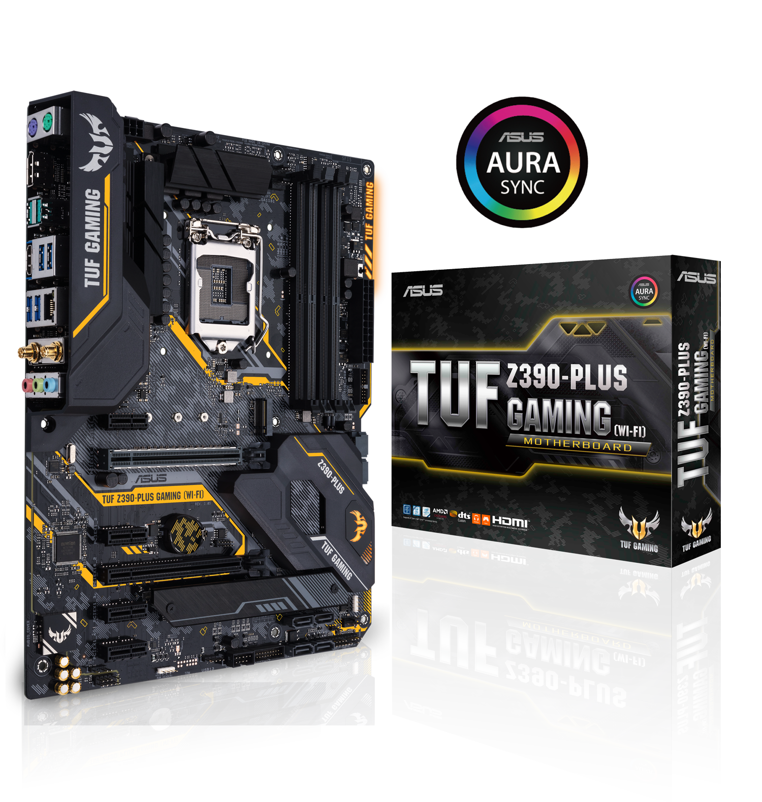 Asus - Asus TUF Z390-Plus Gaming (WI-FI) Intel Z390 (Socket 1151) DDR4 ATX Motherb