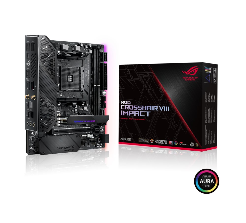 Asus - Asus ROG Crosshair VIII Impact (AMD AM4) DDR4 X570 Chipset Mini-DTX Motherb
