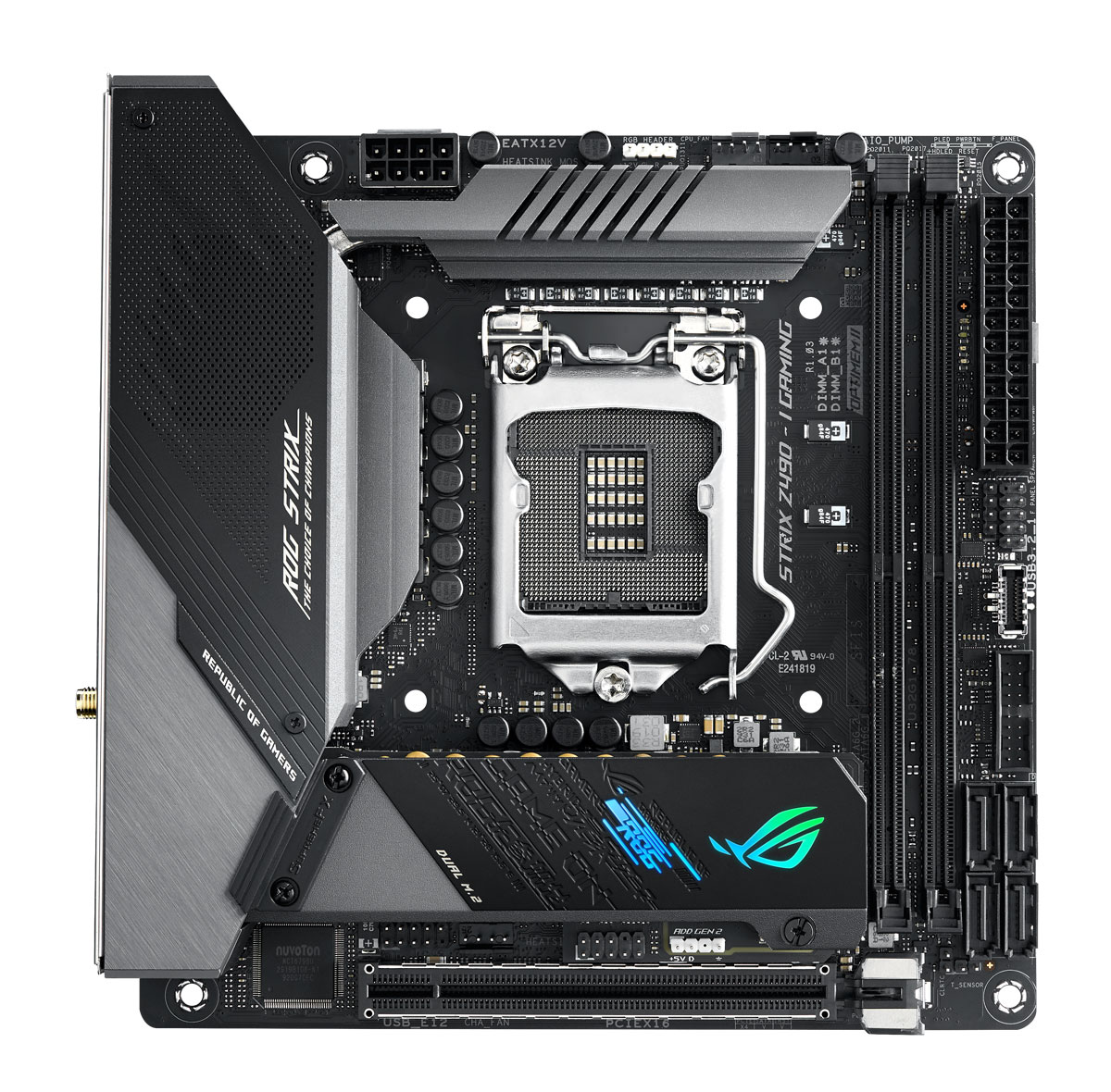 Asus - Asus ROG Strix Z490-I Gaming (Socket LGA 1200) DDR4 Mini-ITX Motherboard