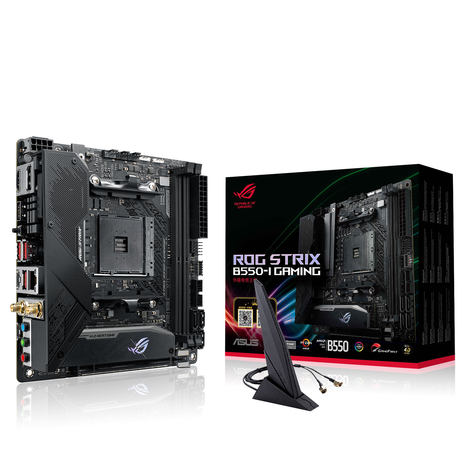 Asus - Asus ROG Strix B550-I Gaming (AMD AM4) B550 Mini-ITX Motherboard
