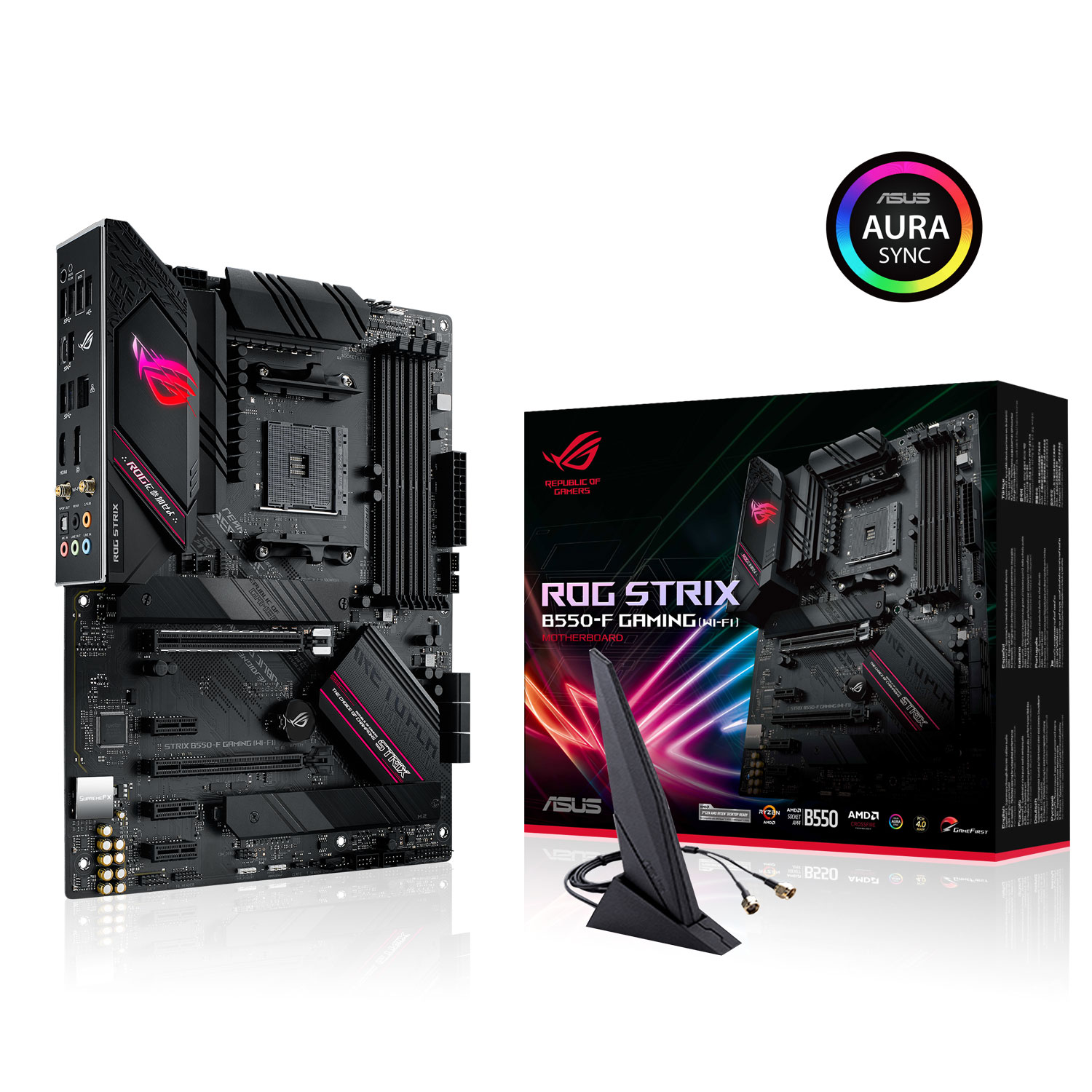 Asus - Asus ROG Strix B550-F Gaming (Wi-Fi) (AMD AM4) B550 ATX Motherboard