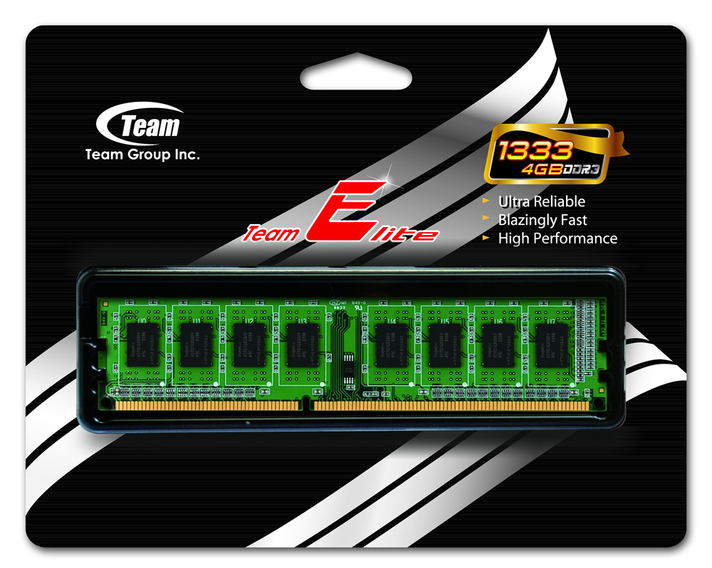 Team Group - B Grade Team Group Elite 4GB (1x4GB) DDR3 PC3-10666C9 1333MHz Single Channel Module