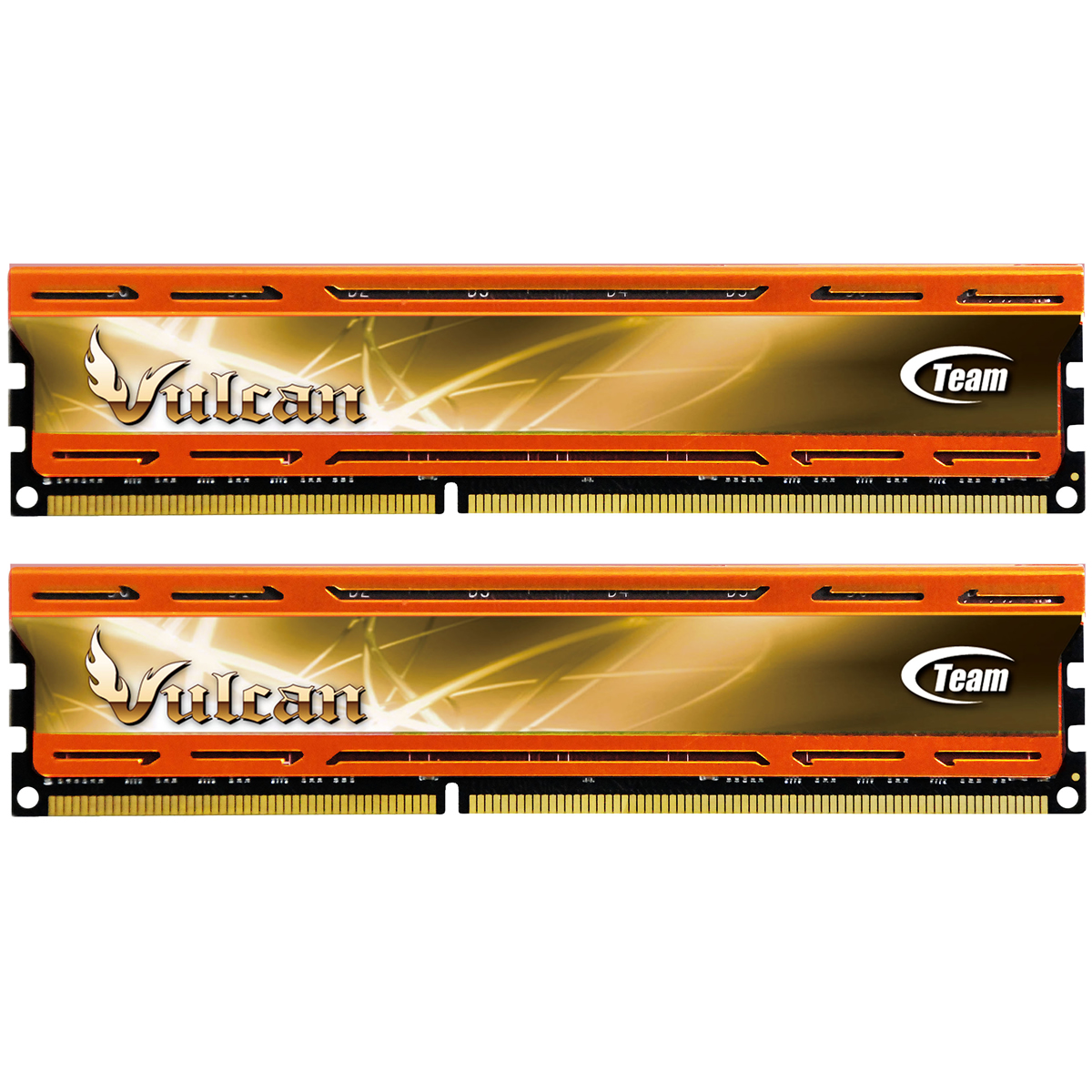 Team Group - Team Group Vulcan ORANGE 8GB (2x4GB) DDR3 PC3-19200C11 2400MHz Dual Channel