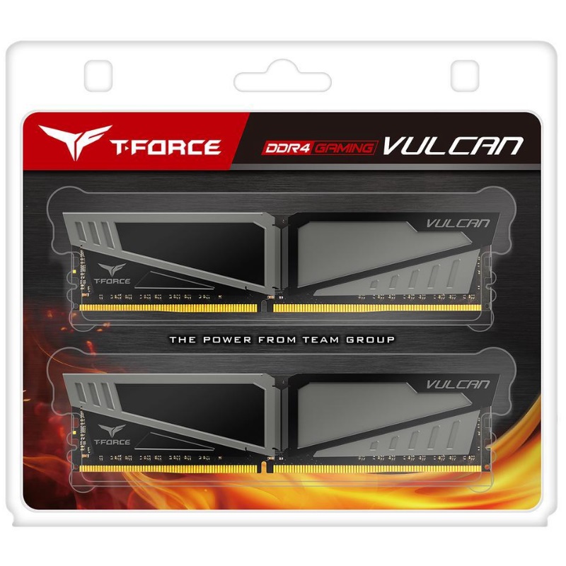 Team Group - Team Group Vulcan T-Force 16GB (2x8GB) DDR4 PC4-19200C14 2400MHz Dual Chann