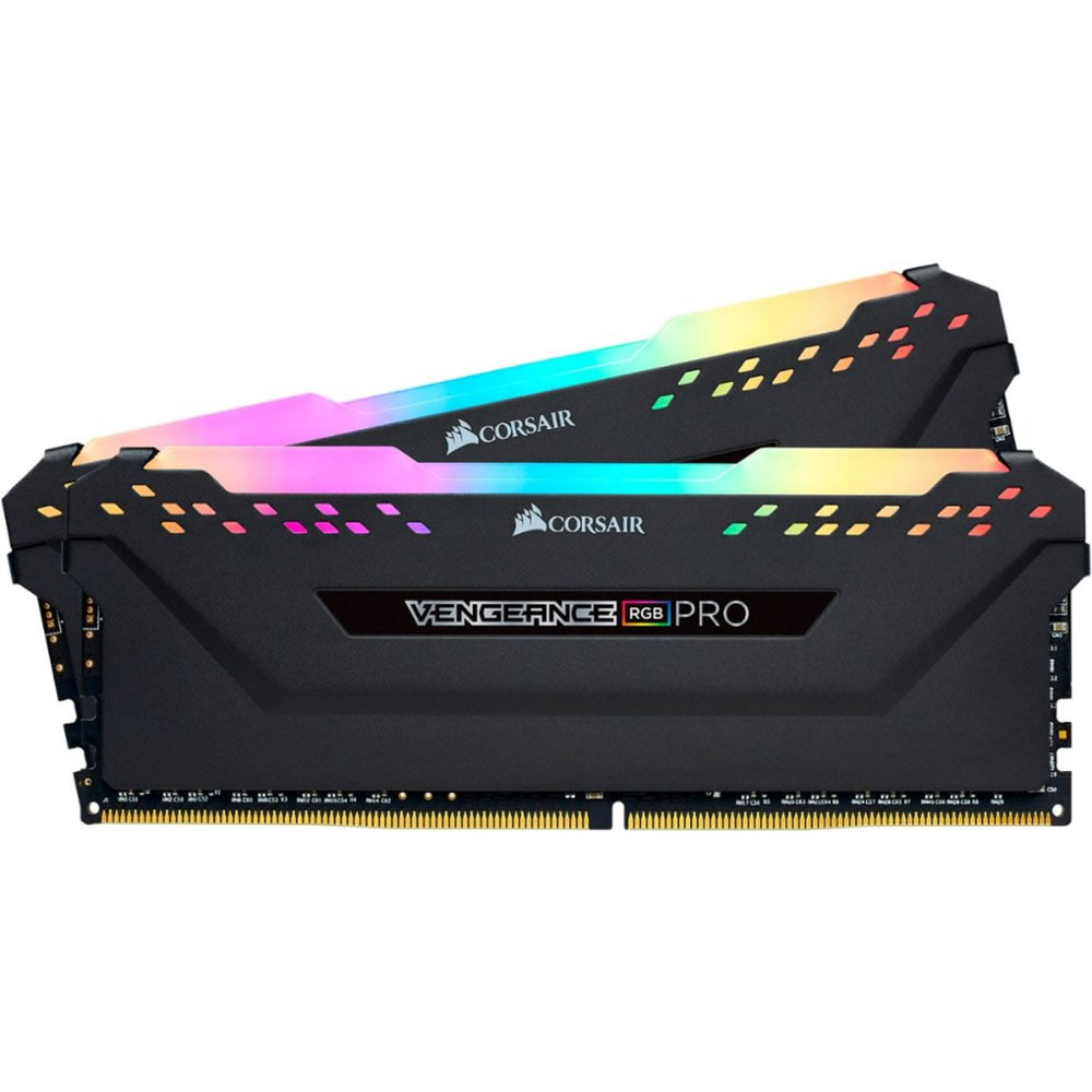 Corsair Vengeance RGB PRO Black 16GB (2x8GB) 3600 MHz AMD Ryzen Tuned DDR4 Memory Dual Kit