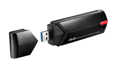 Asus - ASUS USB-AC68 Dual-Band AC1900 USB Wi-Fi Adapter