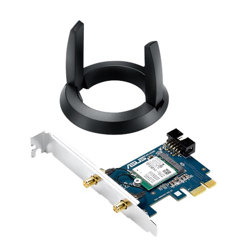 Asus - ASUS PCE-AC55BT B1 Dual-Band Wireless-AC1200 Bluetooth 4.2 PCI-E Adapter