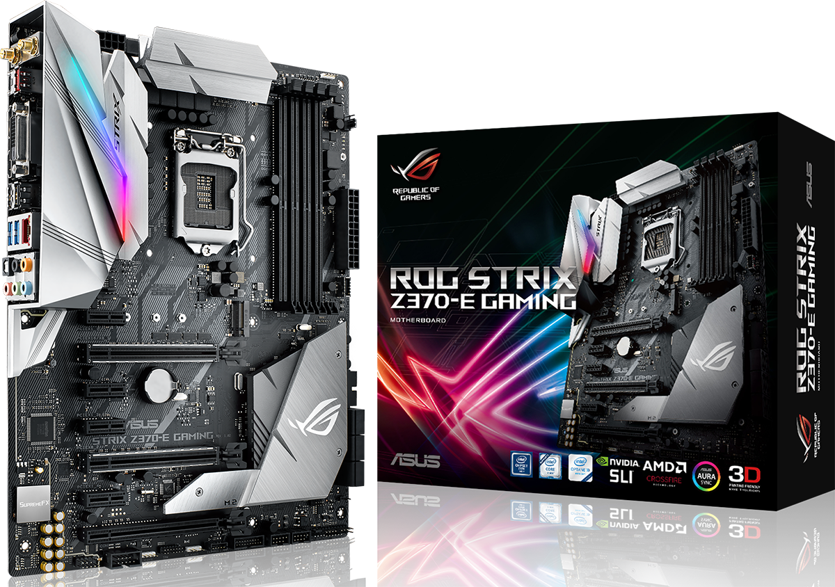 Asus - Asus ROG Strix Z370-E Intel Z370 (Socket 1151) DDR4 ATX Motherboard