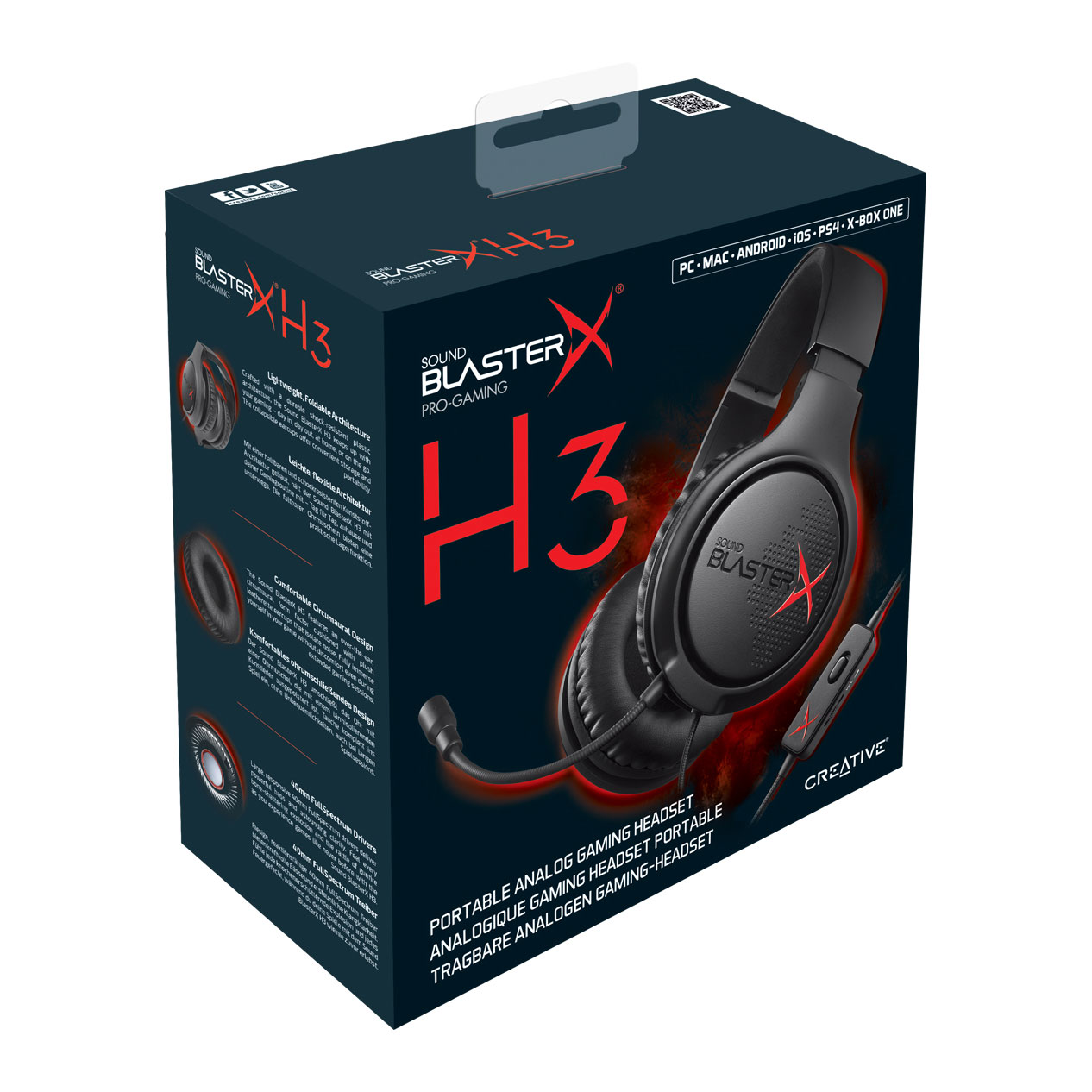 Creative - Creative Sound BlasterX H3 Black PC Gaming Headset (70GH034000000)