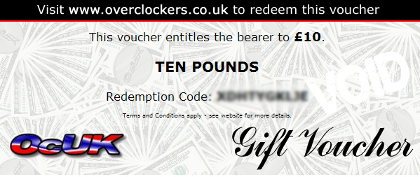 Overclockers UK - OcUK Online Gift Card £10